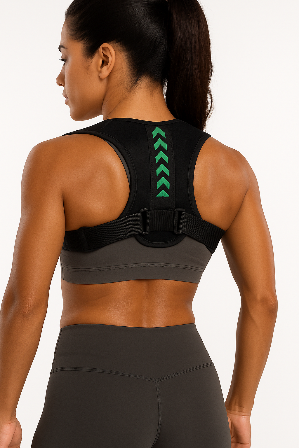 Posture Corrector – Justerbart rygg- och axelstöd (Svart/grön
